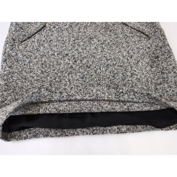 LOFT Tweed Shift Dress Women 10 Petite Black Gray Sleeveless Office Siren Career - Picture 7 of 12